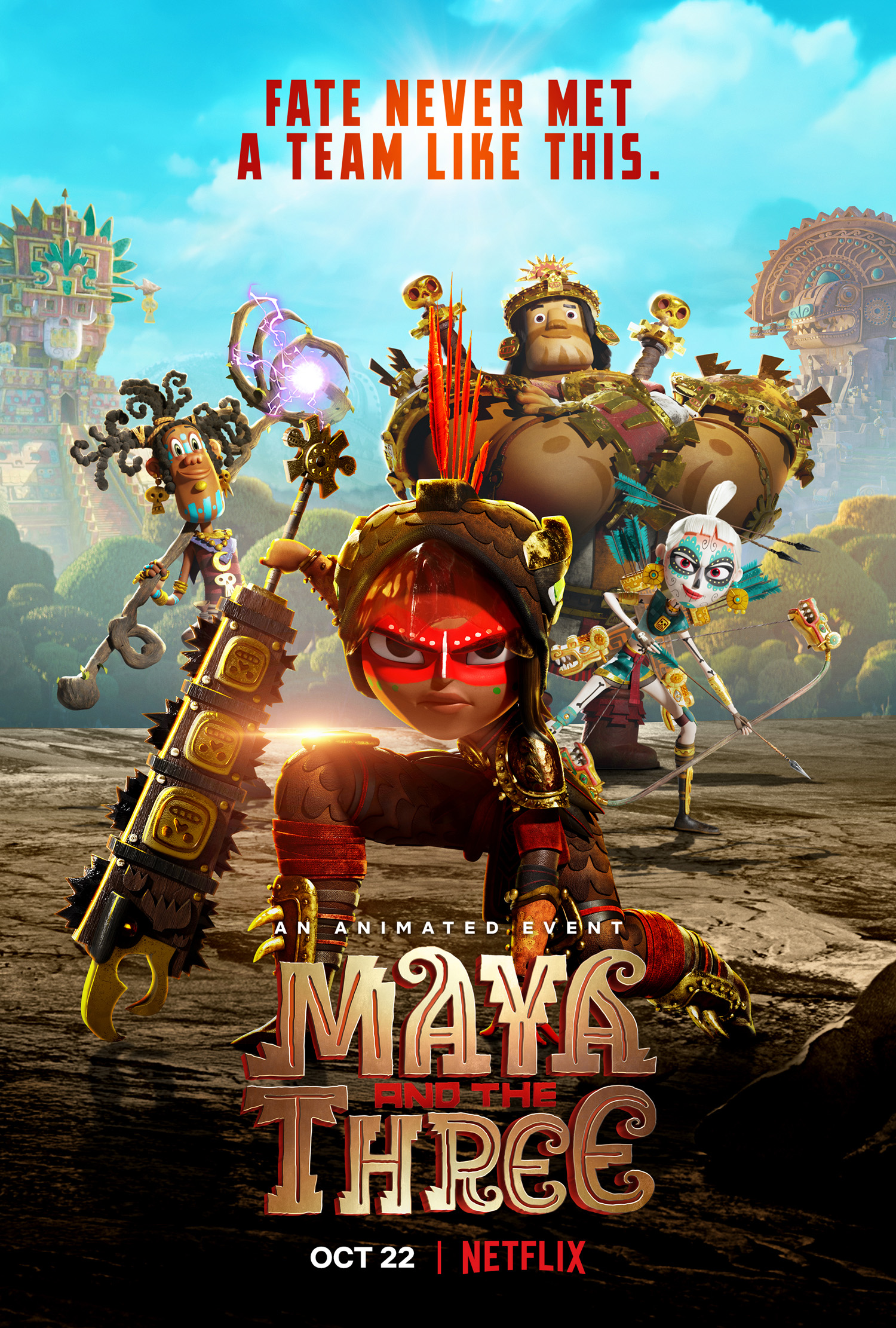 Maya and the Three animación